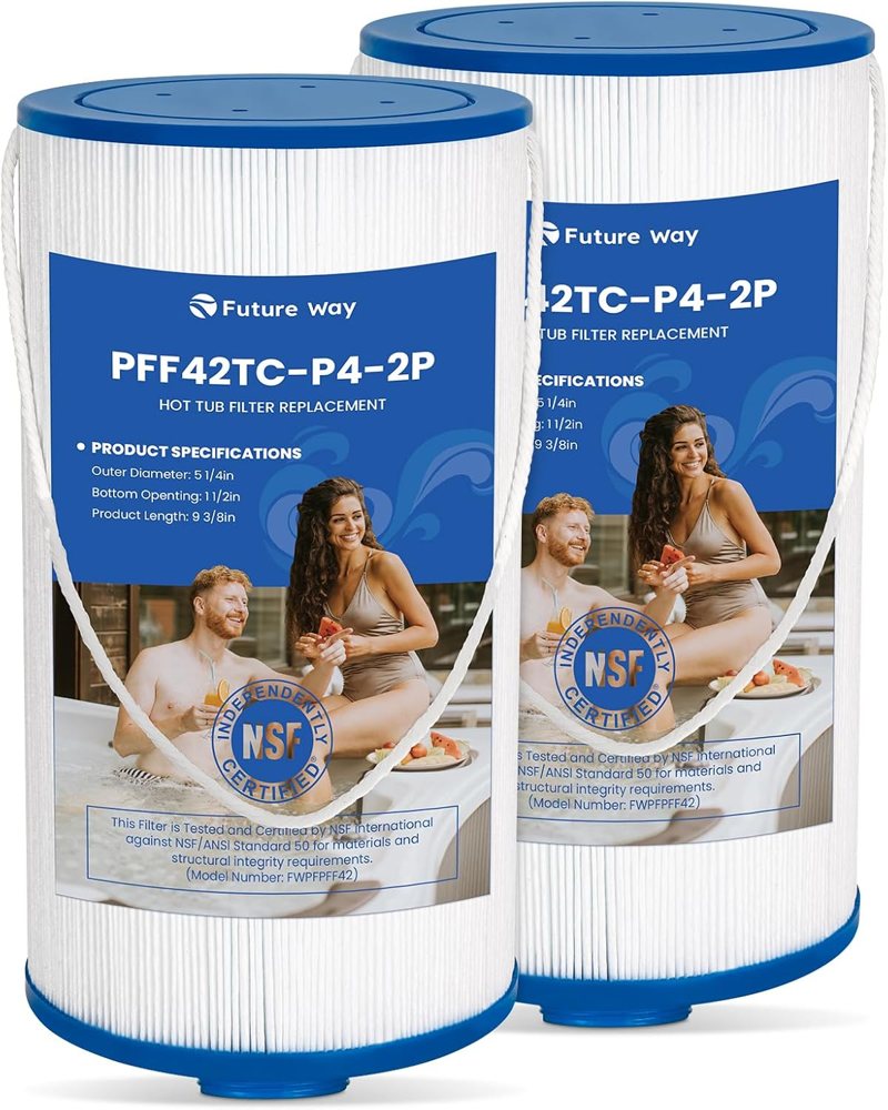 Future Way PFF42TC Hot Tub Filter for Lifesmart & AquaTerra, 2-Pack