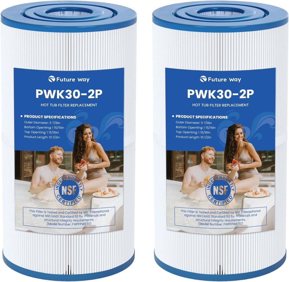 Future Way PWK30 Hot Tub Filter for Watkins Hot Springs, 2-Pack